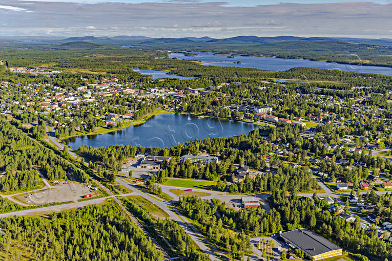 Flygfoto över Arvidsjaur Arvidsjaur, Arvidsjaursjön, drönarbilder, drönarfoto, flygbild, flygbilder, Flygfoto, flygfoton, lappland, Nyborgstjärn, samhällen