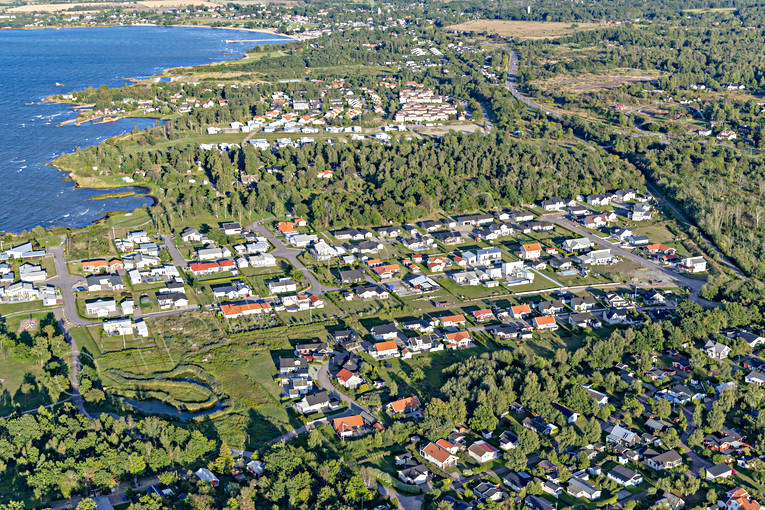 Flygfoto över Borgholm Borgholm, drönarbilder, drönarfoto, flygbild, flygbilder, Flygfoto, flygfoton, samhällen, sommar, Öland