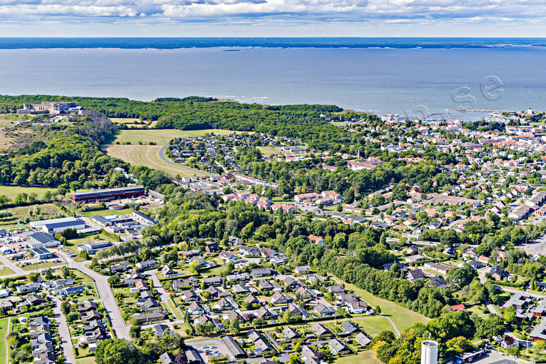 Flygfoto över Borgholm Borgholm, drönarbilder, drönarfoto, flygbild, flygbilder, Flygfoto, flygfoton, samhällen, sommar, Öland