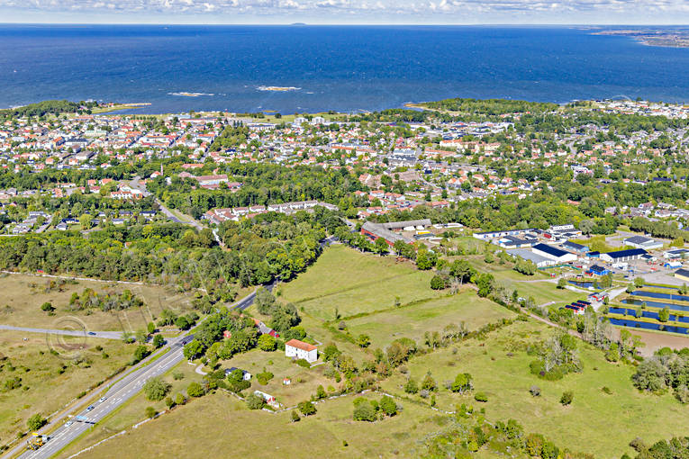 Flygfoto över Borgholm Borgholm, drönarbilder, drönarfoto, flygbild, flygbilder, Flygfoto, flygfoton, samhällen, sommar, Öland