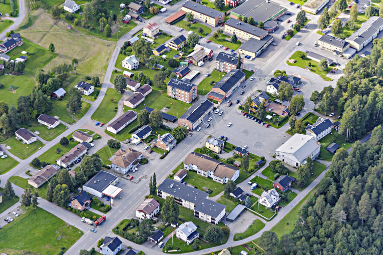 Flygfoto över Hammarstrand drönarbilder, drönarfoto, flygbild, flygbilder, Flygfoto, flygfoton, Hammarstrand, Jämtland, samhällen