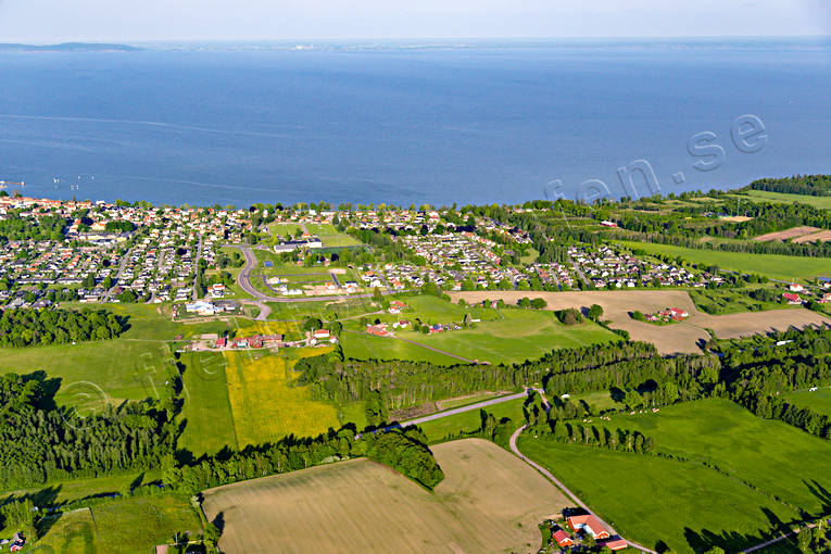 Flygfoto över Hjo drönarbild, drönarbilder, drönarfoto, flygbild, flygbilder, Flygfoto, flygfoton, Hjo, samhällen, sommar, Västergötland