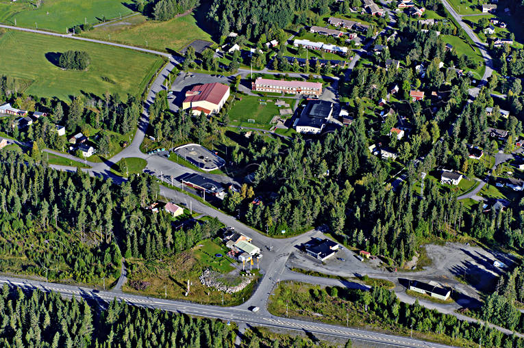 Flygfoto över Häggenås drönarbilder, drönarfoto, flygbild, flygbilder, Flygfoto, flygfoton, Häggenås, Jämtland, samhällen, sommar