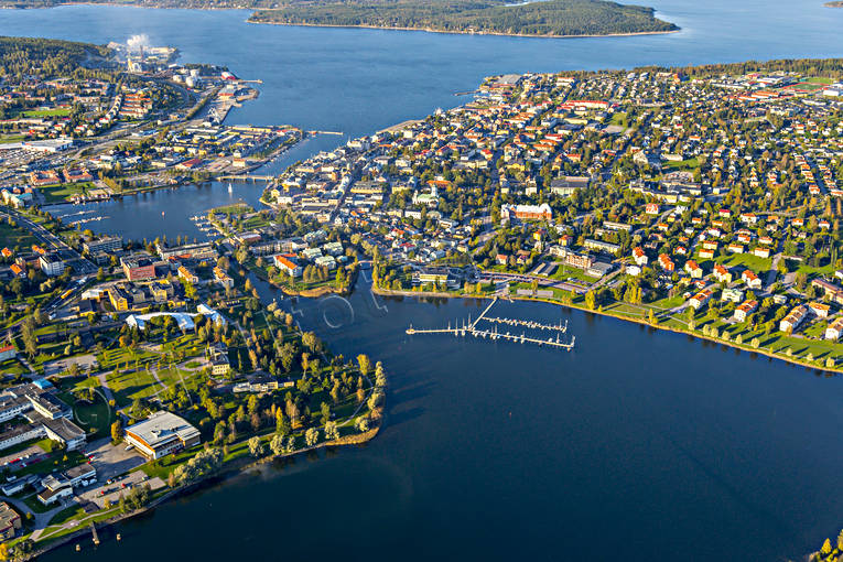 Flygfoto över Härnösand drönarbilder, drönarfoto, flygbild, flygbilder, Flygfoto, flygfoton, Härnön, Härnösand, höst, städer, Ångermanland