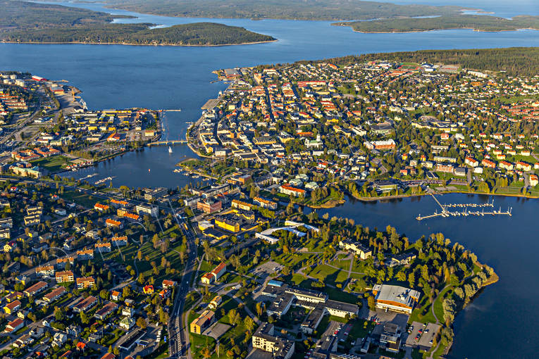 Flygfoto över Härnösand drönarbilder, drönarfoto, flygbild, flygbilder, Flygfoto, flygfoton, Härnön, Härnösand, höst, städer, Ångermanland