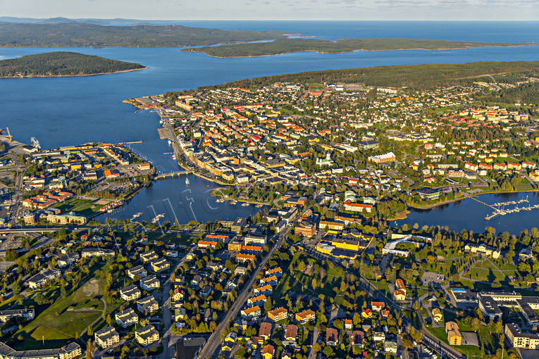 Flygfoto över Härnösand drönarbilder, drönarfoto, flygbild, flygbilder, Flygfoto, flygfoton, Härnön, Härnösand, höst, städer, Ångermanland
