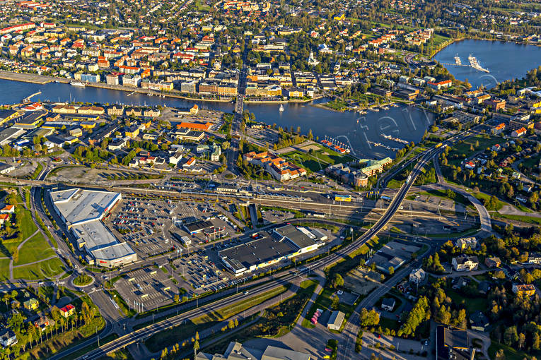 Flygfoto över Härnösand drönarbilder, drönarfoto, flygbild, flygbilder, Flygfoto, flygfoton, Härnön, Härnösand, höst, städer, Ångermanland