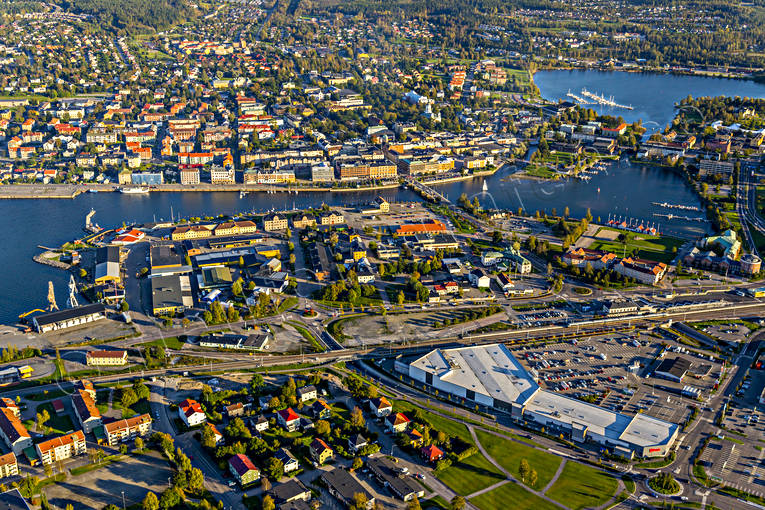 Flygfoto över Härnösand drönarbilder, drönarfoto, flygbild, flygbilder, Flygfoto, flygfoton, Härnön, Härnösand, höst, städer, Ångermanland