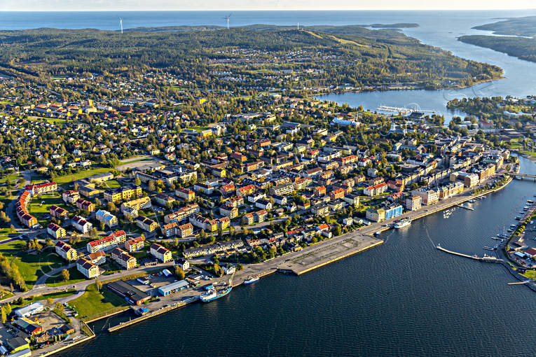 Flygfoto över Härnösand drönarbilder, drönarfoto, flygbild, flygbilder, Flygfoto, flygfoton, Härnön, Härnösand, höst, städer, Ångermanland