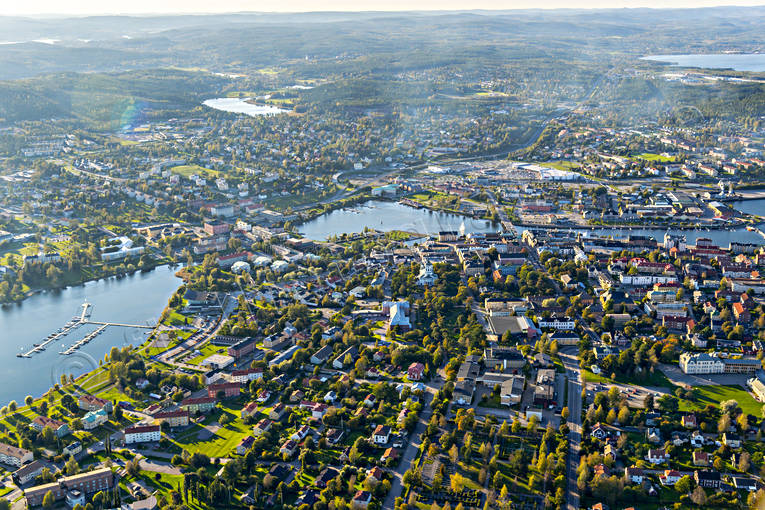 Flygfoto över Härnösand drönarbilder, drönarfoto, flygbild, flygbilder, Flygfoto, flygfoton, Härnön, Härnösand, höst, städer, Ångermanland