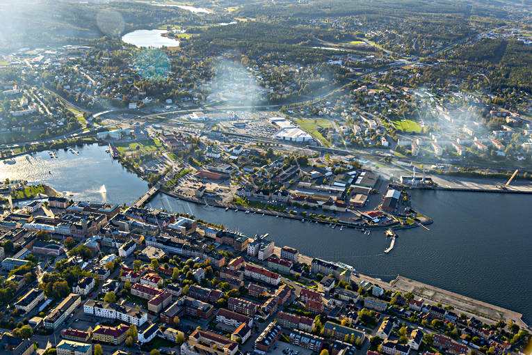Flygfoto över Härnösand drönarbilder, drönarfoto, flygbild, flygbilder, Flygfoto, flygfoton, Härnön, Härnösand, höst, städer, Ångermanland