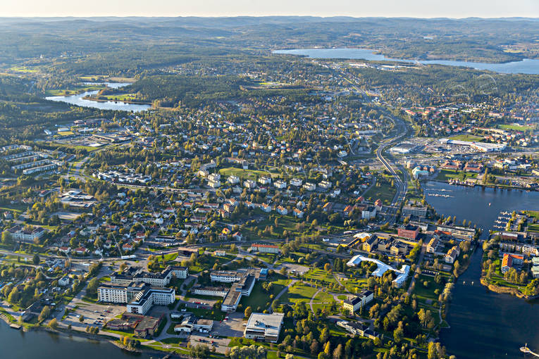 Flygfoto över Härnösand drönarbilder, drönarfoto, flygbild, flygbilder, Flygfoto, flygfoton, Härnön, Härnösand, höst, städer, Ångermanland