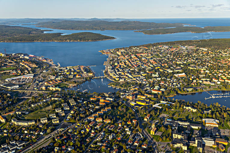 Flygfoto över Härnösand drönarbilder, drönarfoto, flygbild, flygbilder, Flygfoto, flygfoton, Härnön, Härnösand, höst, städer, Ångermanland