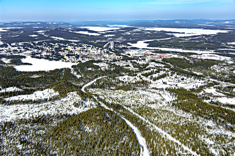 Flygfoto över Jokkmokk drönarbilder, drönarfoto, flygbild, flygbilder, Flygfoto, flygfoton, Jokkmokk, lappland, samhällen, vinter