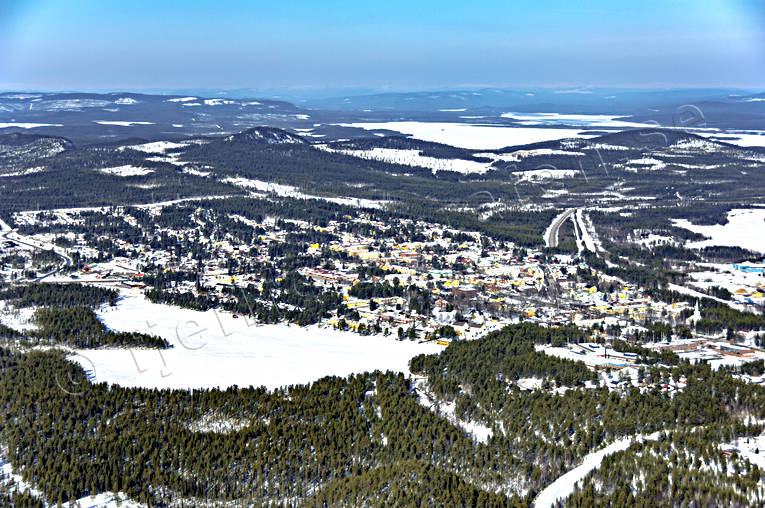Flygfoto över Jokkmokk drönarbilder, drönarfoto, flygbild, flygbilder, Flygfoto, flygfoton, Jokkmokk, lappland, samhällen, vinter