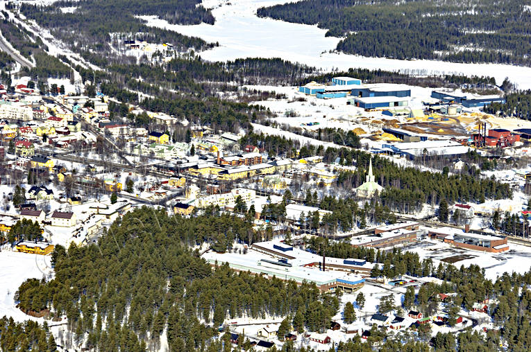 Flygfoto över Jokkmokk drönarbilder, drönarfoto, flygbild, flygbilder, Flygfoto, flygfoton, Jokkmokk, lappland, samhällen, vinter
