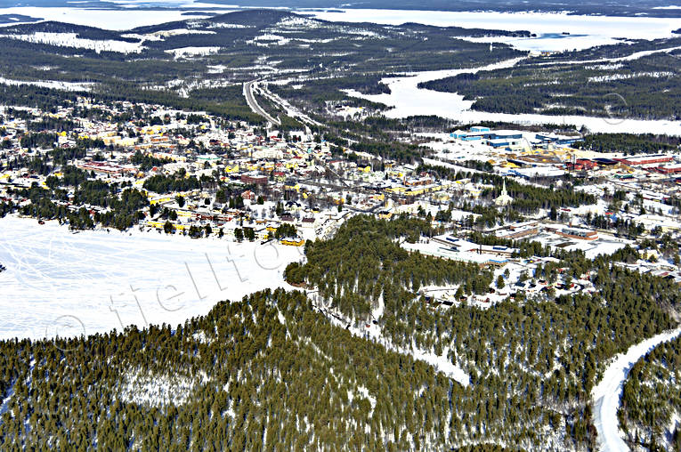 Flygfoto över Jokkmokk drönarbilder, drönarfoto, flygbild, flygbilder, Flygfoto, flygfoton, Jokkmokk, lappland, samhällen, vinter
