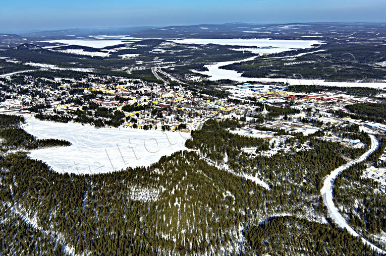 Flygfoto över Jokkmokk drönarbilder, drönarfoto, flygbild, flygbilder, Flygfoto, flygfoton, Jokkmokk, lappland, samhällen, vinter