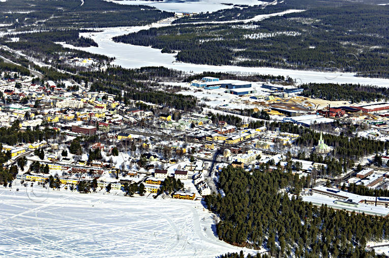 Flygfoto över Jokkmokk drönarbilder, drönarfoto, flygbild, flygbilder, Flygfoto, flygfoton, Jokkmokk, lappland, samhällen, vinter