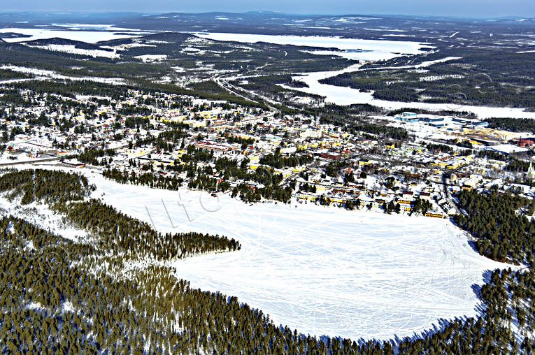 Flygfoto över Jokkmokk drönarbilder, drönarfoto, flygbild, flygbilder, Flygfoto, flygfoton, Jokkmokk, lappland, samhällen, vinter