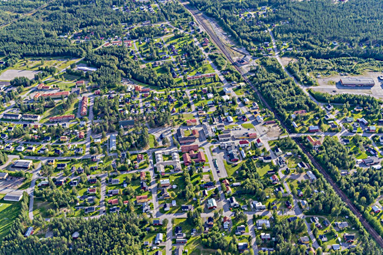 Flygfoto över Jörn drönarbilder, drönarfoto, flygbild, flygbilder, Flygfoto, flygfoton, Jörn, samhällen, sommar, Västerbotten