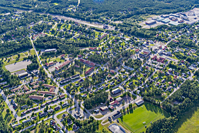 Flygfoto över Jörn drönarbilder, drönarfoto, flygbild, flygbilder, Flygfoto, flygfoton, Jörn, samhällen, sommar, Västerbotten