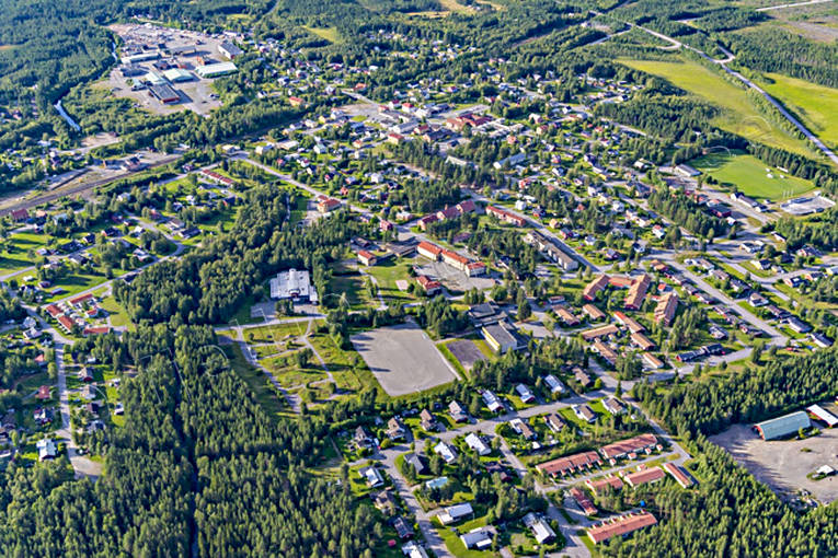 Flygfoto över Jörn Björkhammar, drönarbilder, drönarfoto, flygbild, flygbilder, Flygfoto, flygfoton, Jörn, samhällen, sommar, Västerbotten