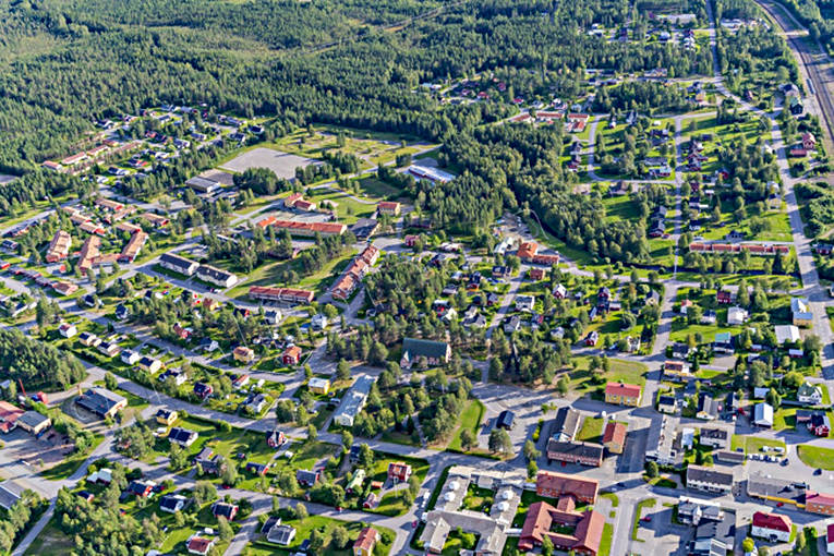Flygfoto över Jörn drönarbilder, drönarfoto, flygbild, flygbilder, Flygfoto, flygfoton, Jörn, samhällen, sommar, Västerbotten