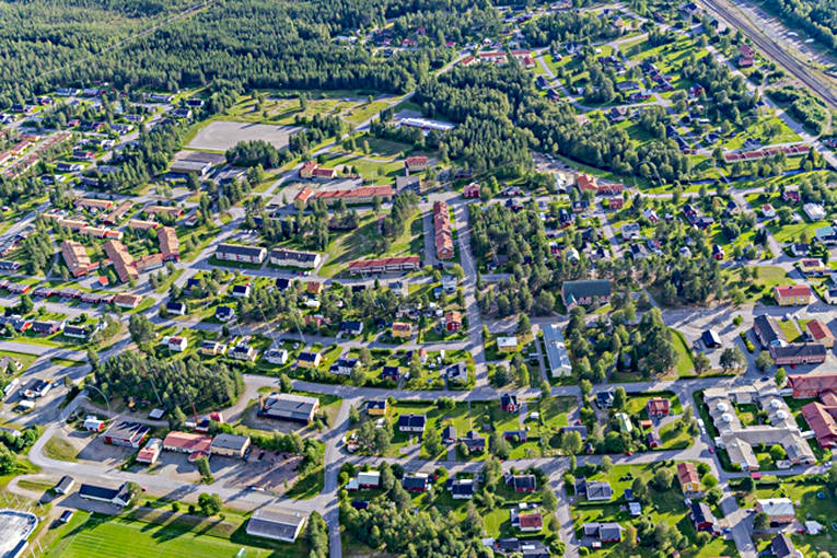 Flygfoto över Jörn drönarbilder, drönarfoto, flygbild, flygbilder, Flygfoto, flygfoton, Jörn, samhällen, sommar, Västerbotten