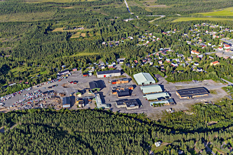 Flygfoto över Jörn drönarbilder, drönarfoto, flygbild, flygbilder, Flygfoto, flygfoton, Jörn, samhällen, sommar, såg, sågverk, Träindustri, Västerbotten