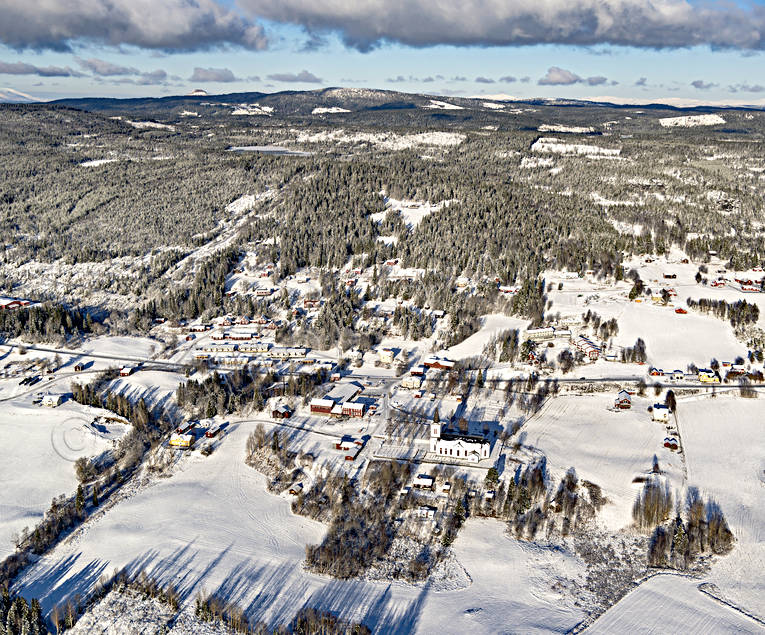 Flygfoto över Kall byar, drönarbild, drönarbilder, drönarfoto, flygbild, flygbilder, Flygfoto, flygfoton, Jämtland, kall, kyrka, kyrkby, kyrkor, Landskap, samhällen, vinter