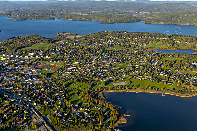 Flygfoto över Kramfors drönarbilder, drönarfoto, flygbild, flygbilder, Flygfoto, flygfoton, höst, Kramfors, samhällen, Ångermanland