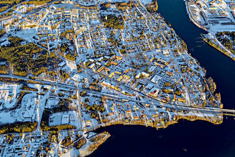 Flygfoto över Krokom drönarbilder, drönarfoto, flygbild, flygbilder, Flygfoto, flygfoton, höst, Jämtland, Krokom, samhällen