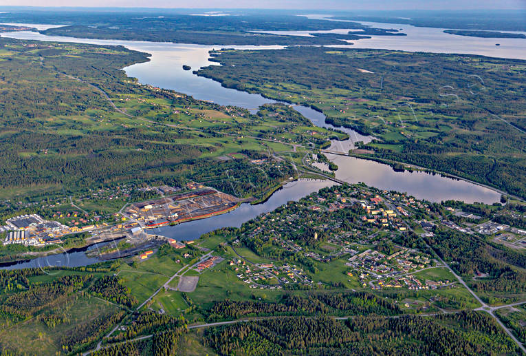 Flygfoto över Krokom drönarbilder, drönarfoto, flygbild, flygbilder, Flygfoto, flygfoton, Indalsälven, Jämtland, Krokom, samhällen, sommar