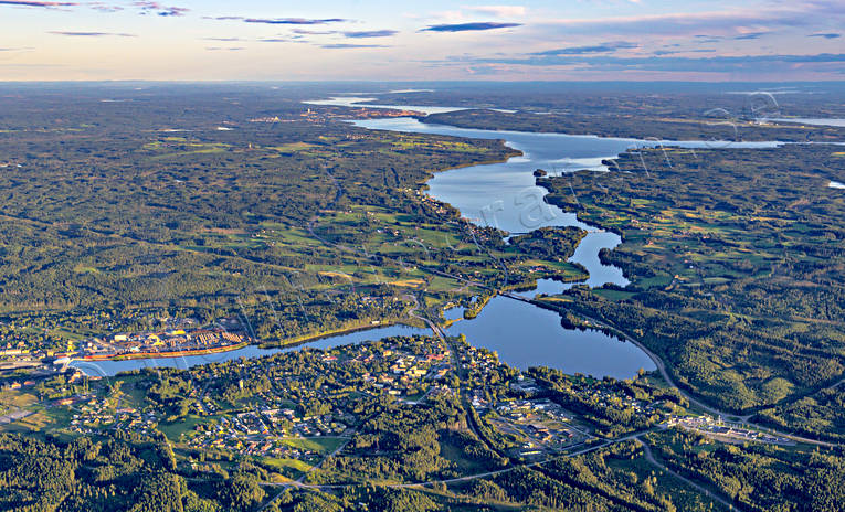 Flygfoto över Krokom drönarbilder, drönarfoto, flygbild, flygbilder, Flygfoto, flygfoton, Hissmofors, Indalsälven, Jämtland, Krokom, samhällen, sommar