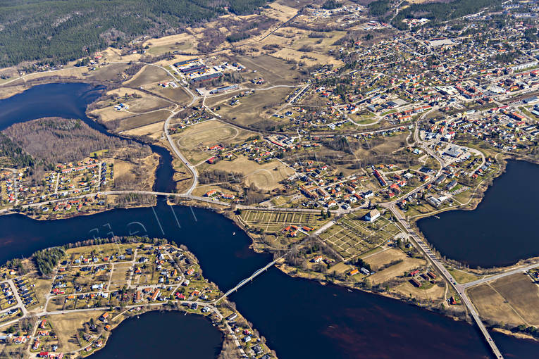 Flygfoto över Ljusdal drönarbilder, drönarfoto, flygbild, flygbilder, Flygfoto, flygfoton, Hälsingland, Ljusdal, samhällen, vår