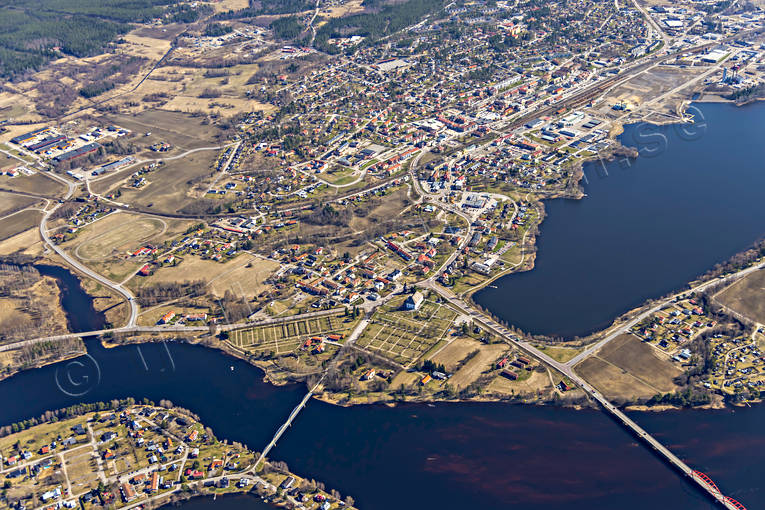 Flygfoto över Ljusdal drönarbilder, drönarfoto, flygbild, flygbilder, Flygfoto, flygfoton, Hälsingland, Ljusdal, samhällen, vår
