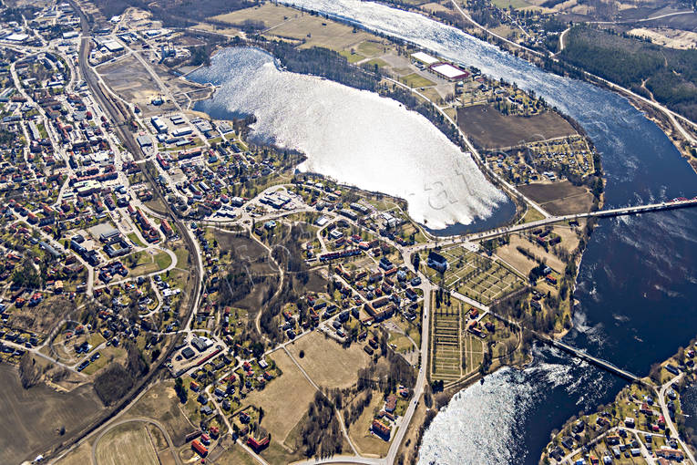 Flygfoto över Ljusdal drönarbilder, drönarfoto, flygbild, flygbilder, Flygfoto, flygfoton, Hälsingland, Ljusdal, samhällen, vår