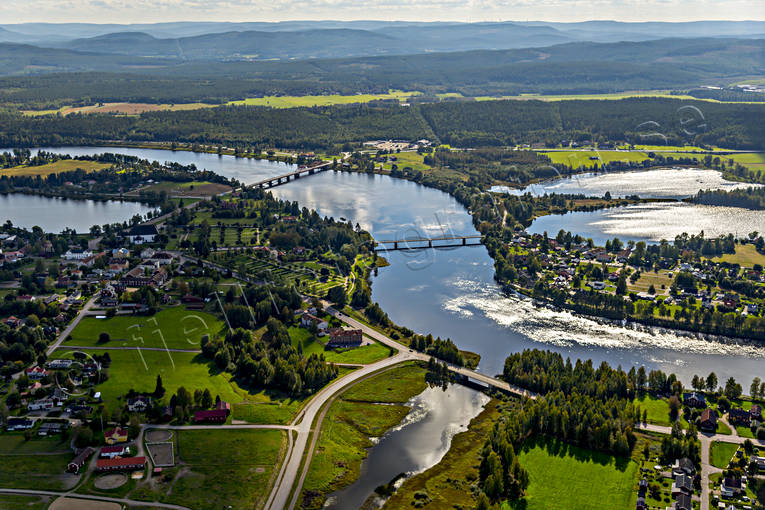 Flygfoto över Ljusdal drönarbilder, drönarfoto, flygbild, flygbilder, Flygfoto, flygfoton, Hälsingland, Ljusdal, Ljusnan, samhällen, sommar