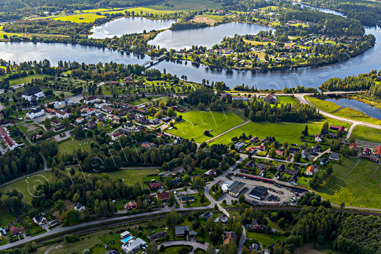 Flygfoto över Ljusdal drönarbilder, drönarfoto, flygbild, flygbilder, Flygfoto, flygfoton, Hälsingland, Ljusdal, Ljusnan, samhällen, sommar
