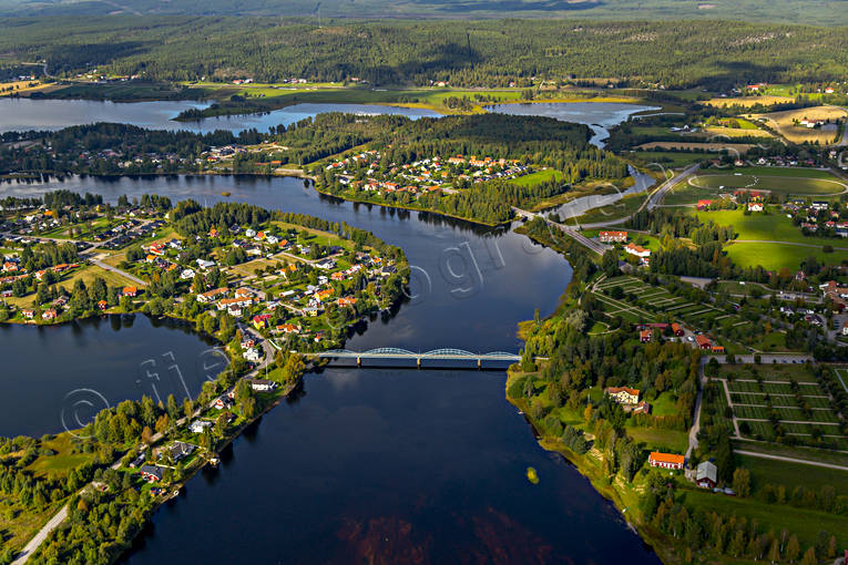 Flygfoto över Ljusdal drönarbilder, drönarfoto, flygbild, flygbilder, Flygfoto, flygfoton, Hälsingland, Ljusdal, Ljusnan, samhällen, sommar