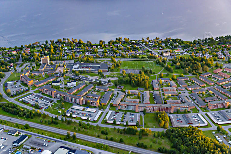 Flygfoto över Lugnvik Östersund drönarbild, drönarbilder, drönarfoto, flygbild, flygbilder, Flygfoto, flygfoton, Jämtland, Lugnvik, sommar, städer