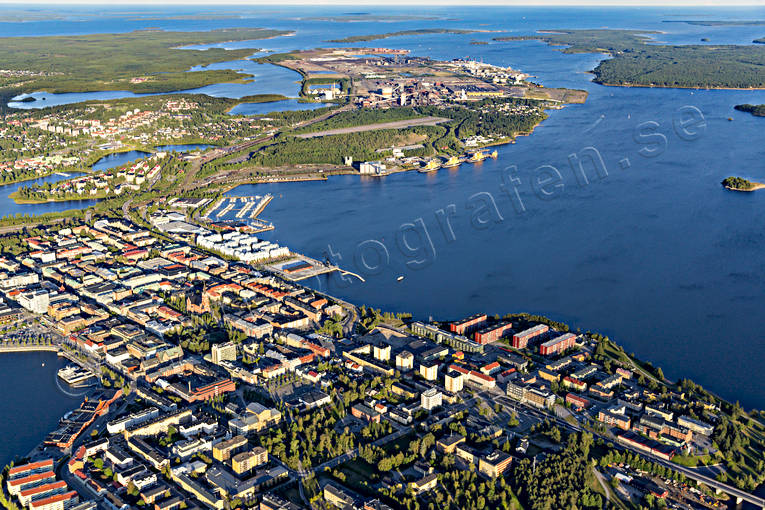 Flygfoto över Luleå drönarbilder, drönarfoto, flygbild, flygbilder, Flygfoto, flygfoton, Gråsjälfjärden, Luleå, Norrbotten, Oskarsvarv, sommar, städer