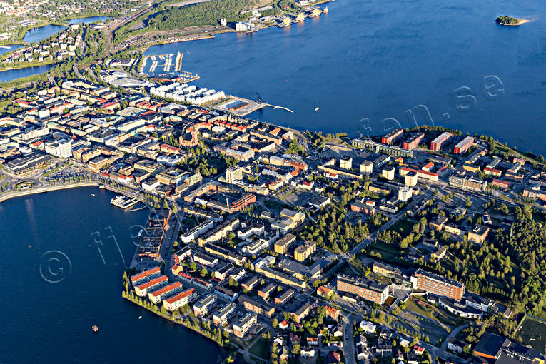 Flygfoto över Luleå drönarbilder, drönarfoto, flygbild, flygbilder, Flygfoto, flygfoton, Luleå, Norrbotten, sommar, städer