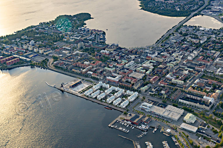 Flygfoto över Luleå drönarbilder, drönarfoto, flygbild, flygbilder, Flygfoto, flygfoton, Luleå, Norrbotten, sommar, städer, Södra hamnen