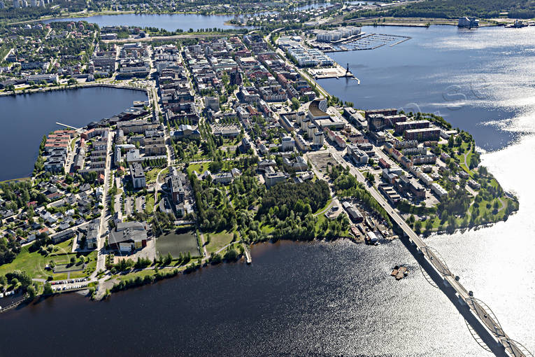 Flygfoto över Luleå drönarbild, drönarbilder, drönarfoto, flygbild, flygbilder, Flygfoto, flygfoton, isbrytare, Luleå, Norrbotten, sommar, städer