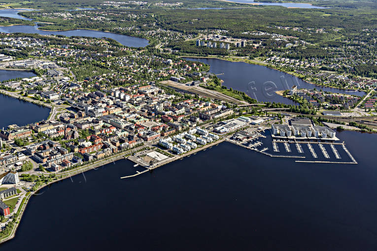 Flygfoto över Luleå drönarbild, drönarbilder, drönarfoto, flygbild, flygbilder, Flygfoto, flygfoton, Luleå, Norrbotten, sommar, städer