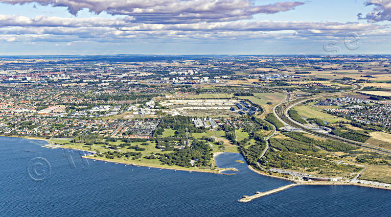 Flygfoto över Malmö drönarbilder, drönarfoto, flygbild, flygbilder, Flygfoto, flygfoton, Kalkbrottet, Lernacken, Malmö, Skåne, sommar, städer