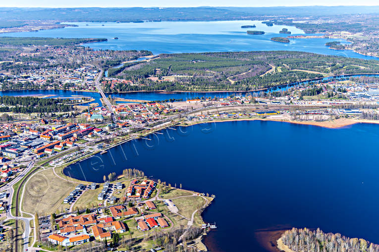 Flygfoto över Mora Dalarna, drönarbilder, drönarfoto, flygbild, flygbilder, Flygfoto, flygfoton, Mora, städer, vår