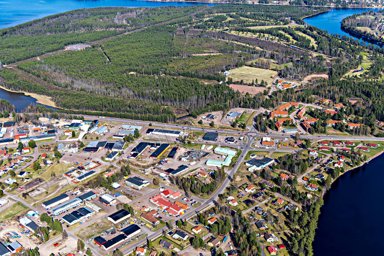 Flygfoto över Mora Dalarna, drönarbilder, drönarfoto, flygbild, flygbilder, Flygfoto, flygfoton, Mora, städer, vår
